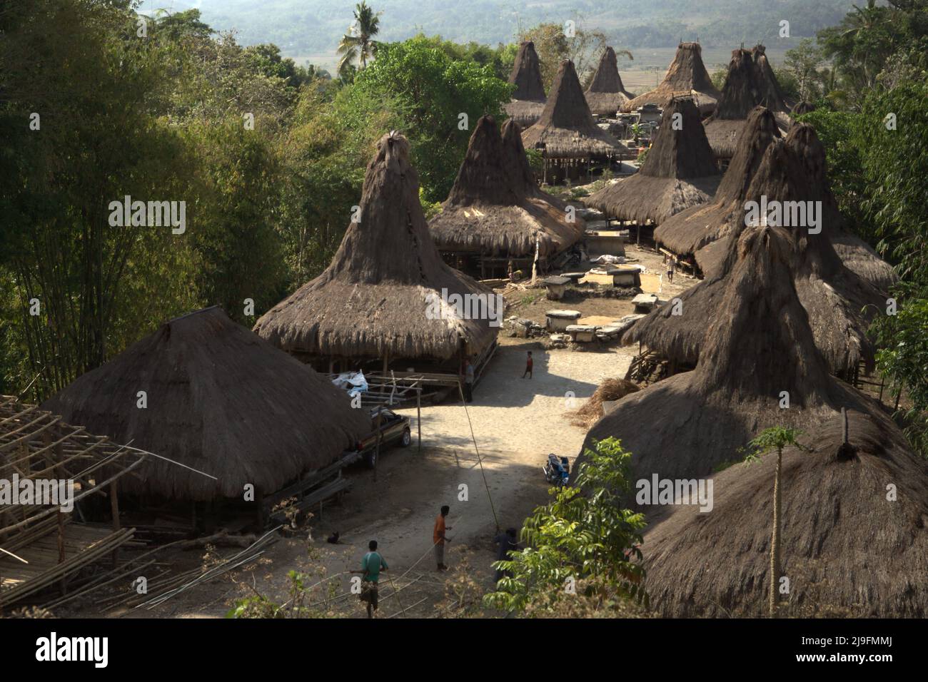 Sumbanese Traditional Houses In The Traditional Village Of Praijing In ...