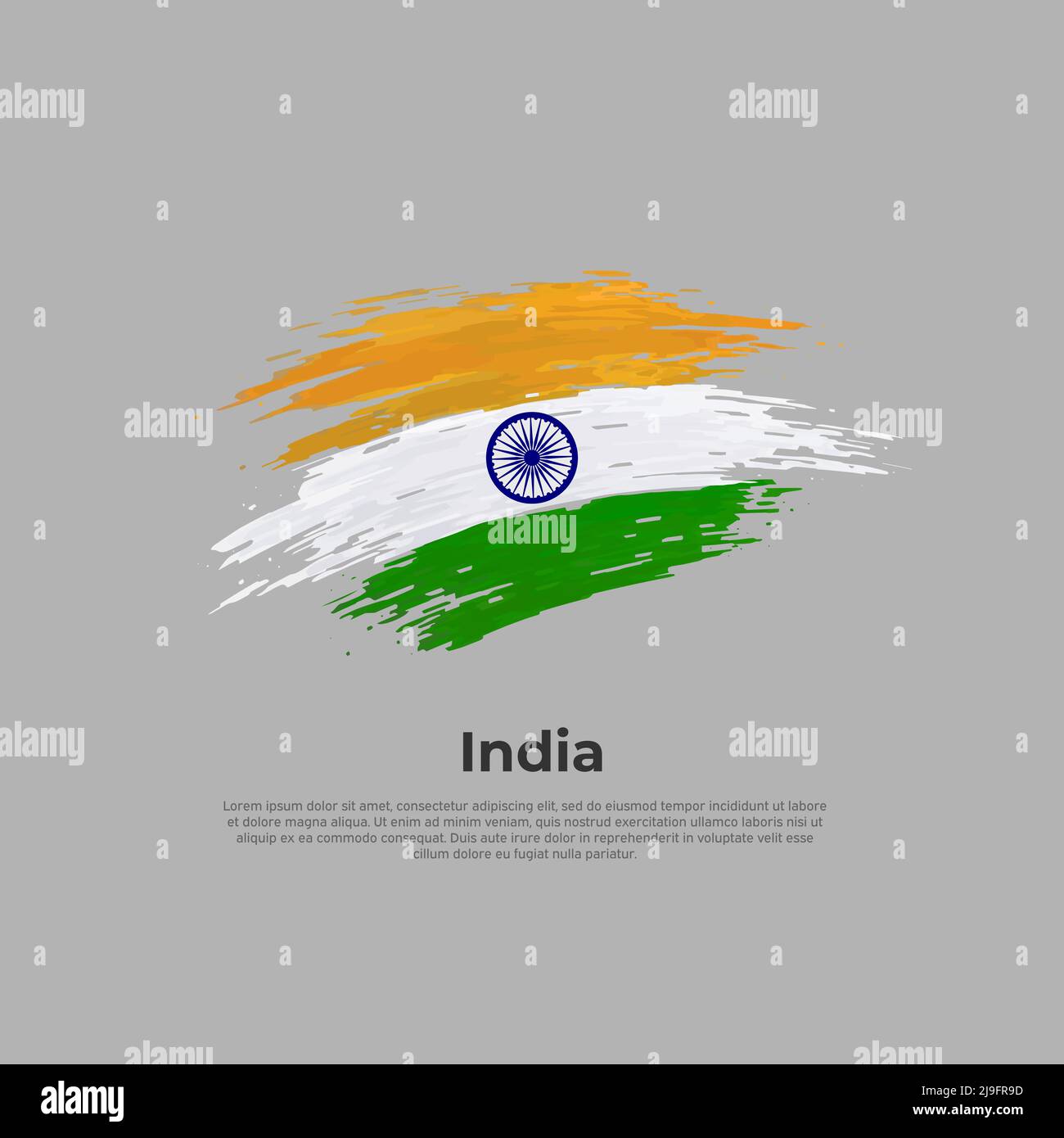 India flag. Tricolor, brush strokes. Stripes colors of the indian flag on a  white background. Vector design national poster, template, place for text  Stock Vector Image & Art - Alamy