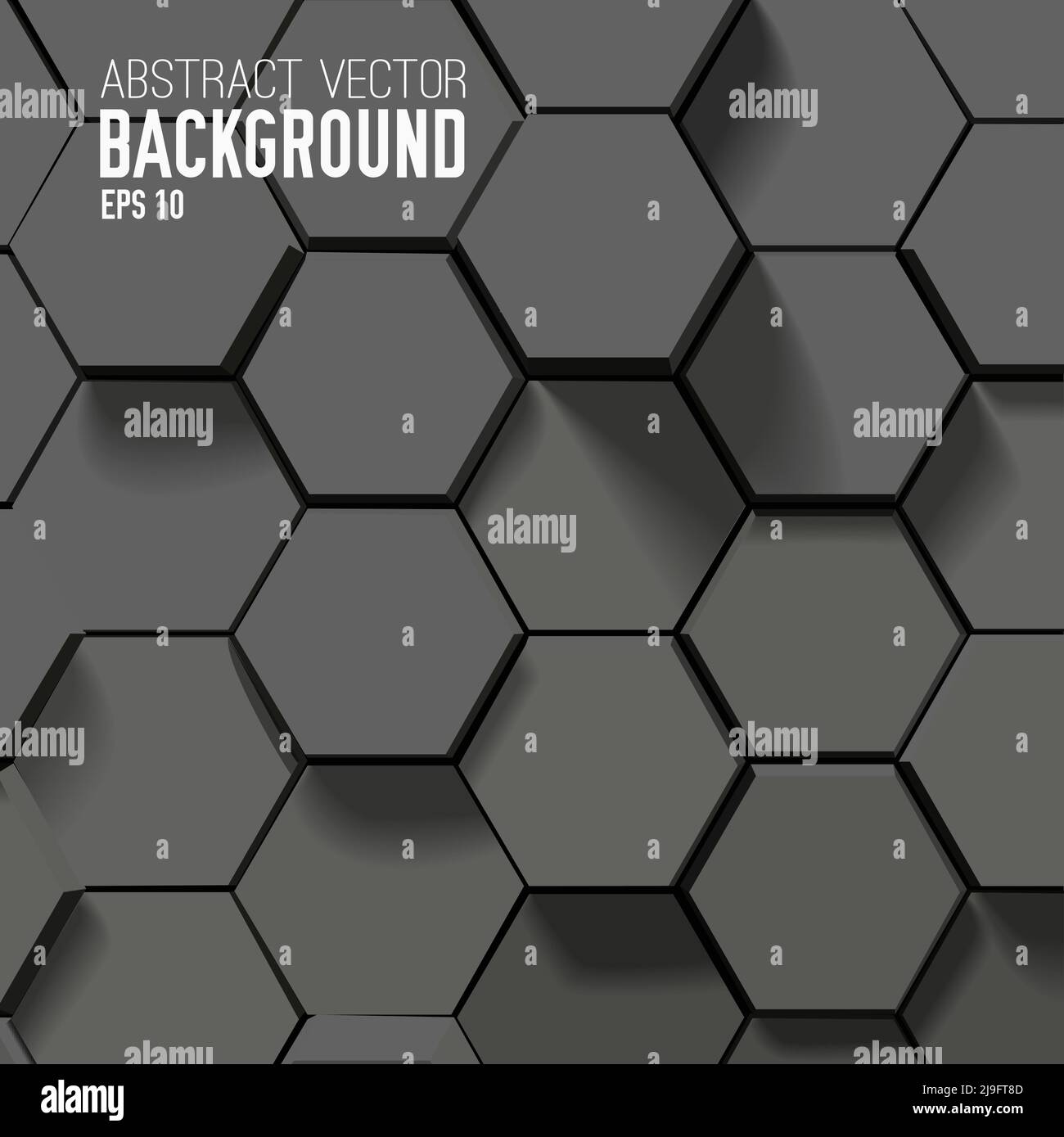 Geometric hexagonal abstract background in gray color and mosaic style ...