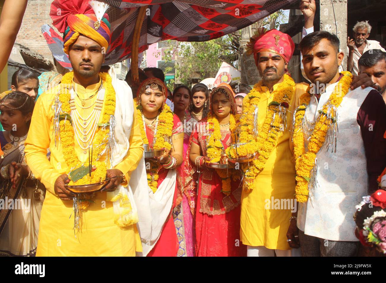 wedding ceremony in rural town Stock Photo