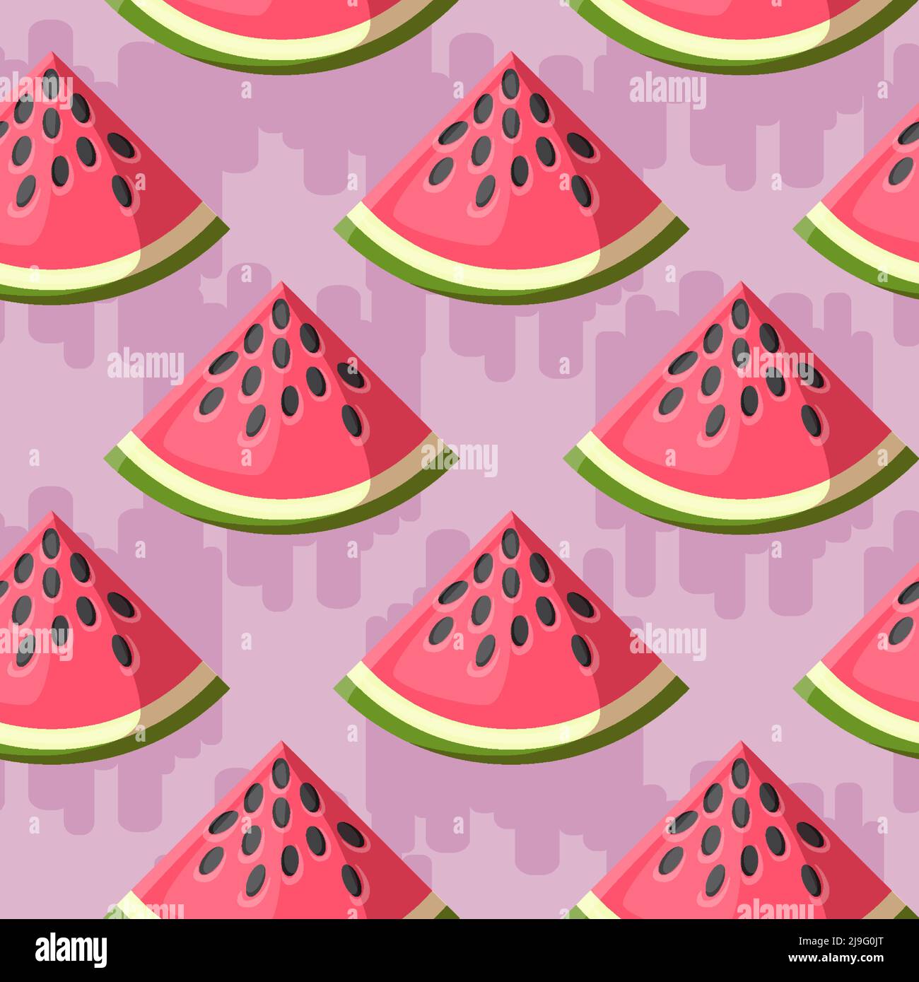 Seamless pattern with watermelon slices. Cartoon texture Stock Vector ...