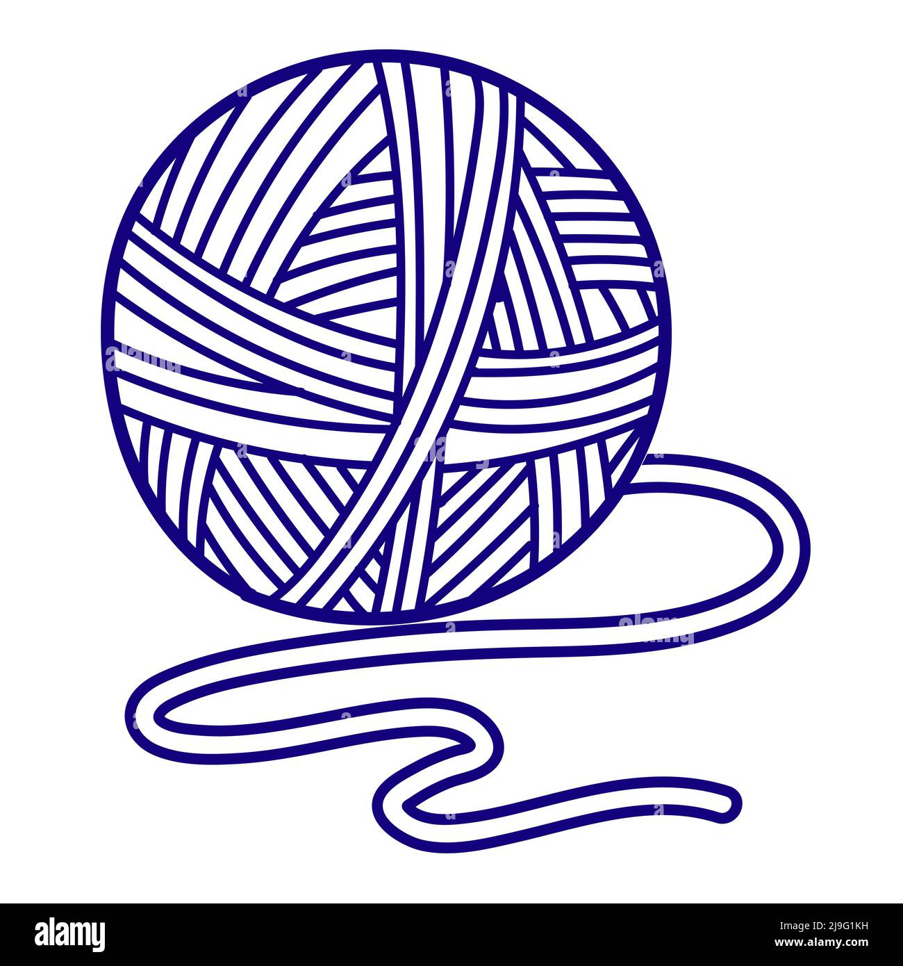 Vector flat illustration for children coloring in a doodle style. Ball