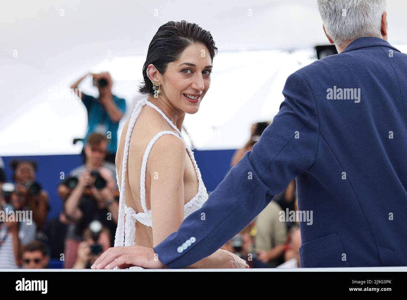 Cannes, France. 23rd May, 2022. Zar Amir Ebrahimi attends the photocall for  "Holy Spider" during the 75th annual Cannes film festival at Palais des  Festivals on May 23, 2022 in Cannes, France.