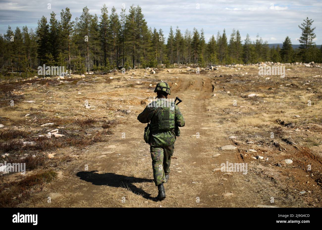 A Finnish soldier participates in Lightning Strike 22 exercise, in  Rovajarvi, Finland, May 23, 2022. REUTERS/Stoyan Nenov TPX IMAGES OF THE  DAY Stock Photo - Alamy
