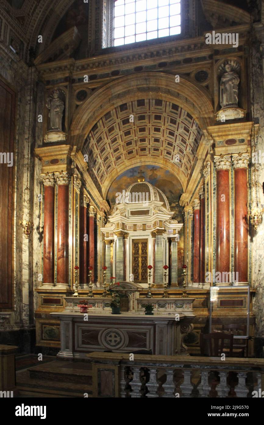 Bologna, Italy. Interior of the Cathedral (Cattedrale Metropolitana di
