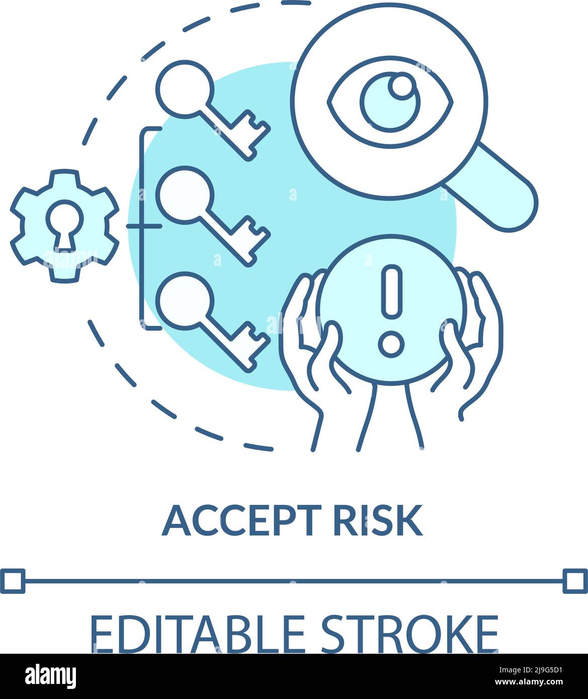 Accept risk turquoise concept icon Stock Vector Image & Art - Alamy