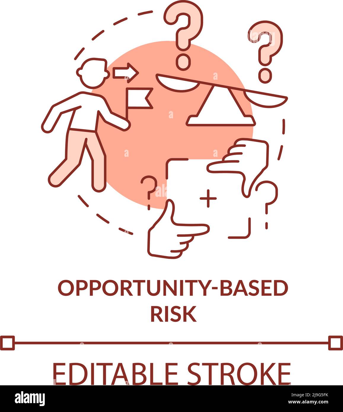 Opportunity-based risk terracotta concept icon Stock Vector Image & Art ...