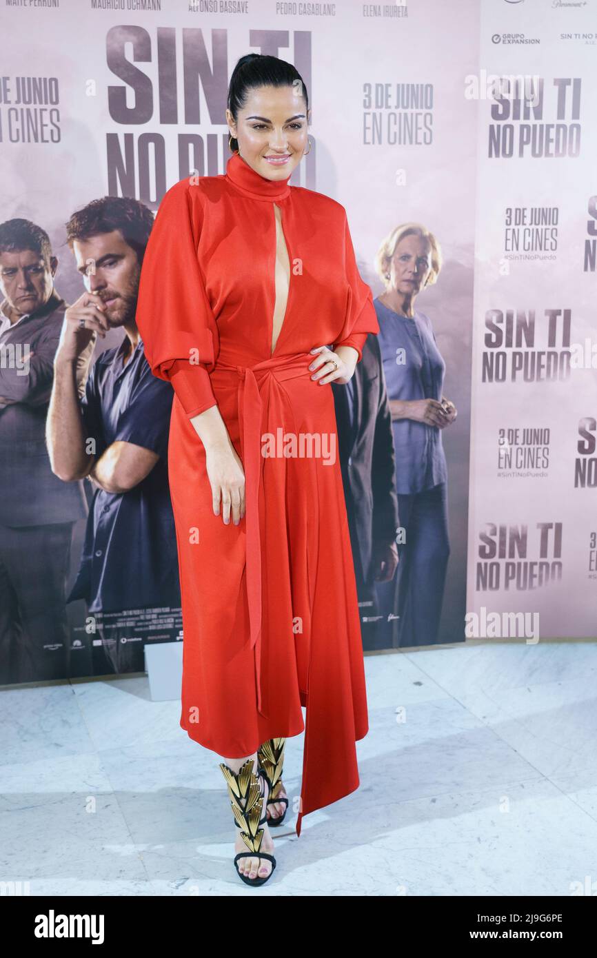 Madrid, Spain. 23rd May, 2022. Mexican actress Maite Perroni attends the photocall of the movie 'Without You I Can't' (Sin Ti No Puedo) at the Paz cinema in Madrid. Credit: SOPA Images Limited/Alamy Live News Stock Photo
