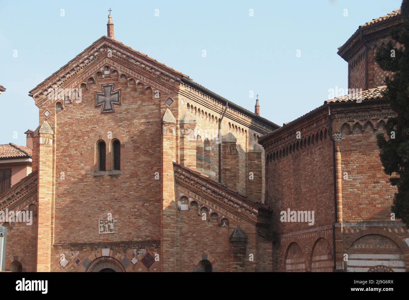 Bologna, Italy. Exterior view of the Church of Saints Vitale and