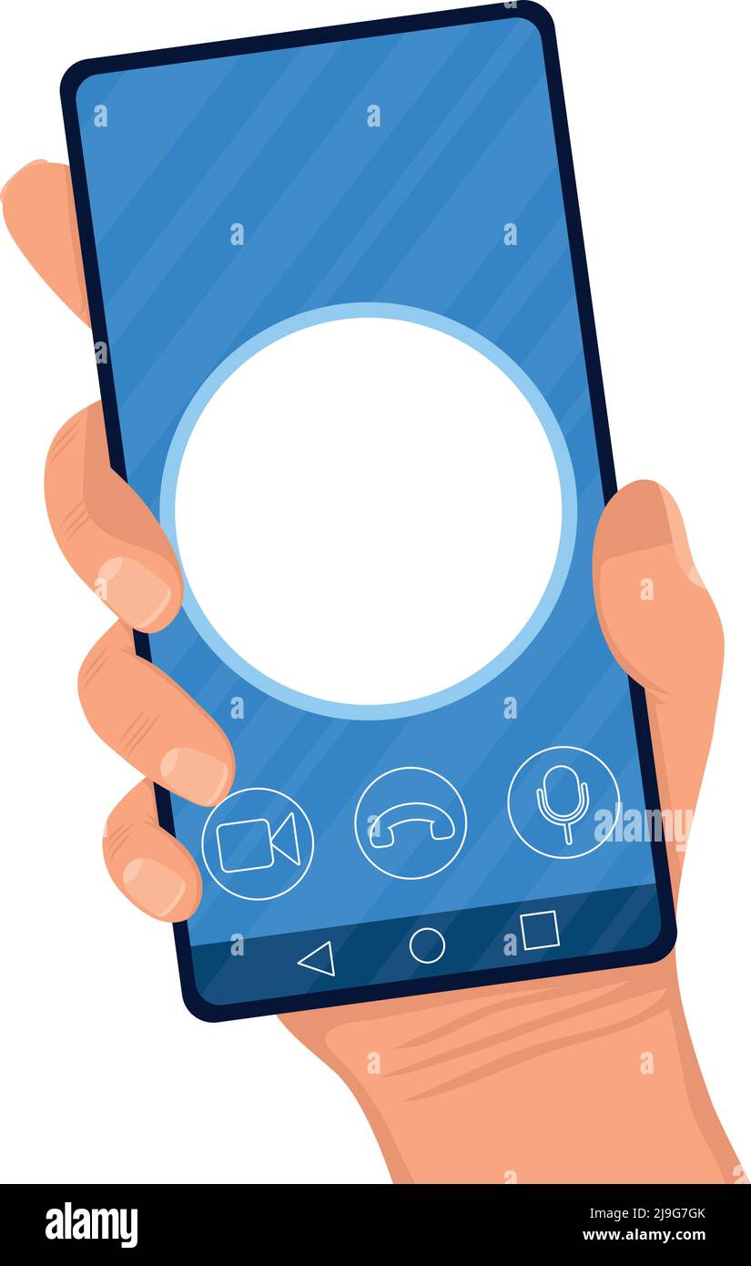 hand using smartphone technology icon Stock Vector Image & Art - Alamy