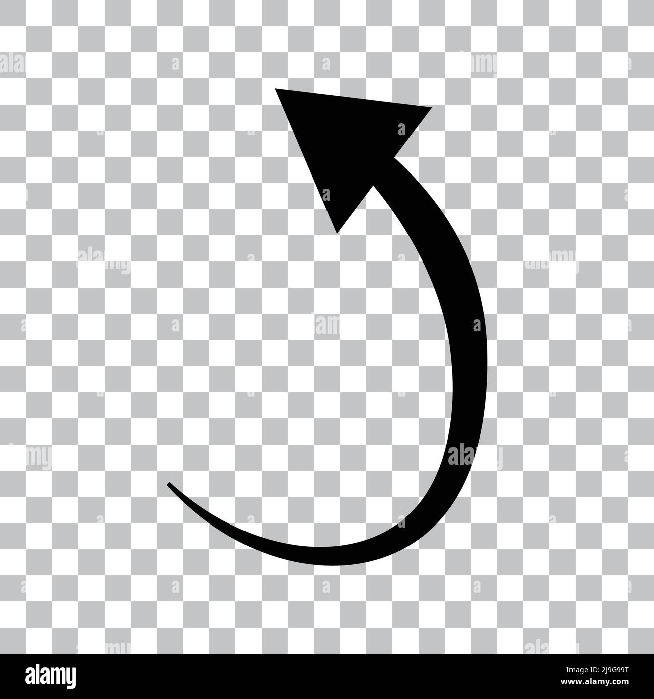 An ascending arrow icon. Editable vector. Stock Vector