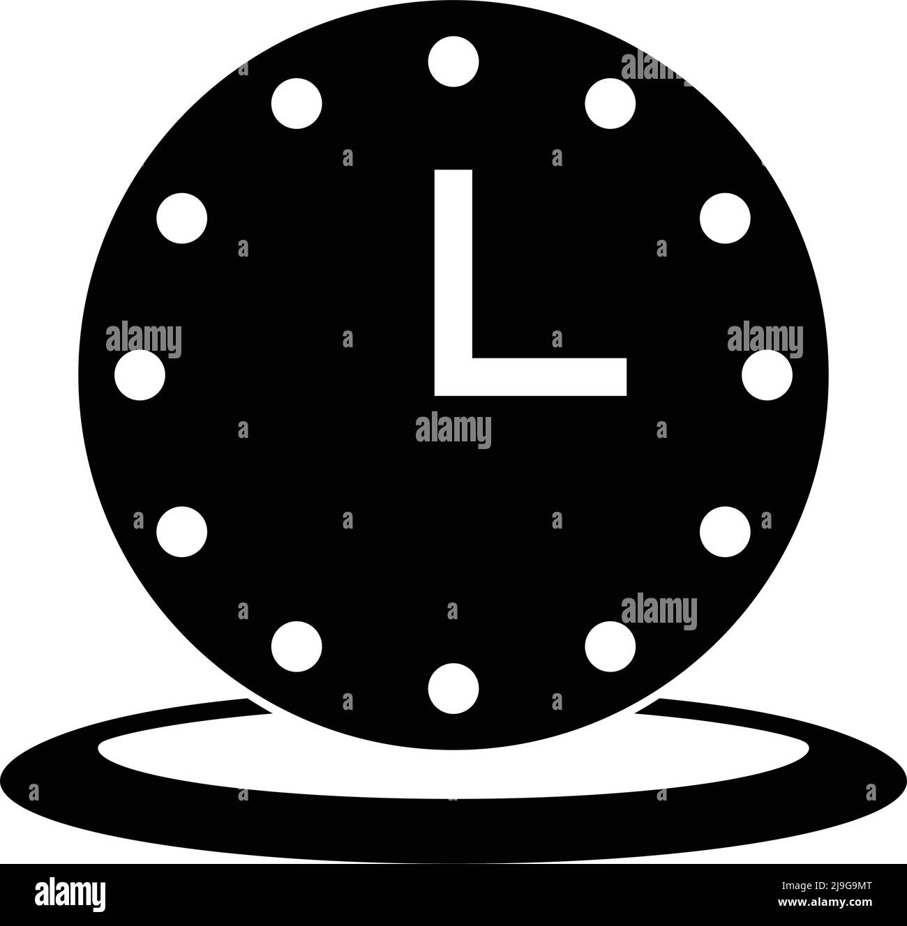 Clock and shadow silhouette icon Stock Vector Image & Art Alamy