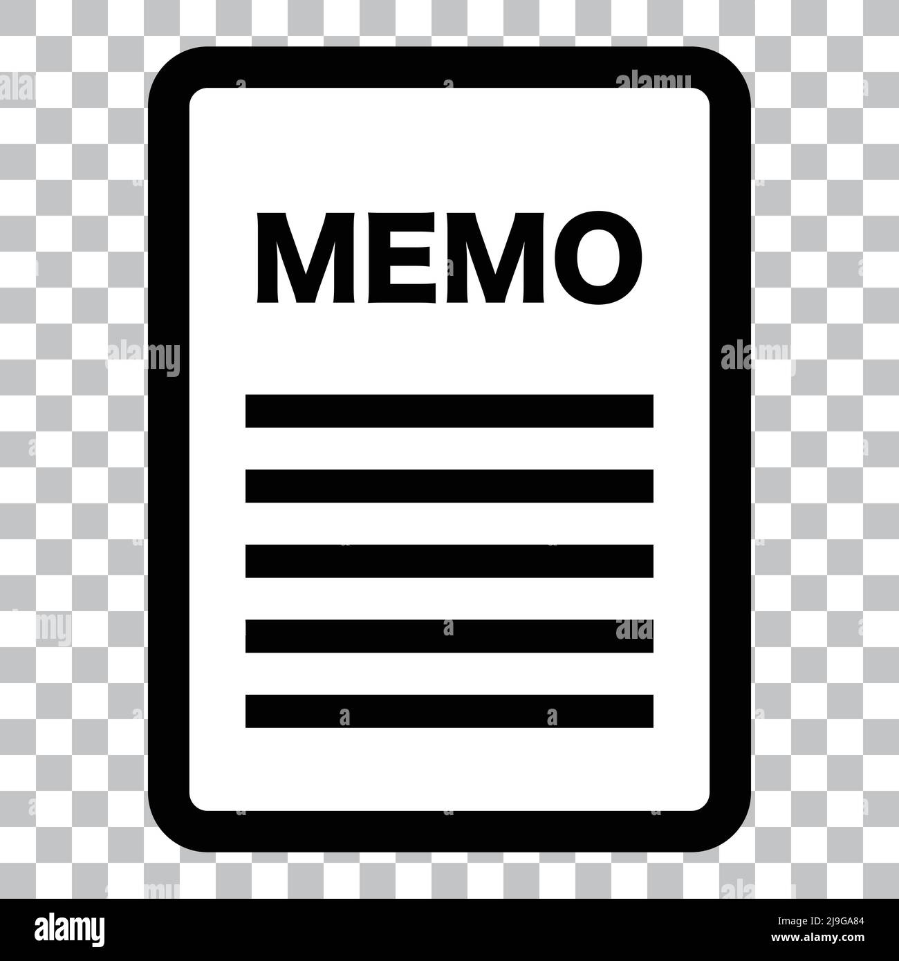 Memo icon. Simple vector data. Ideal for documents. Editable vector. Stock Vector