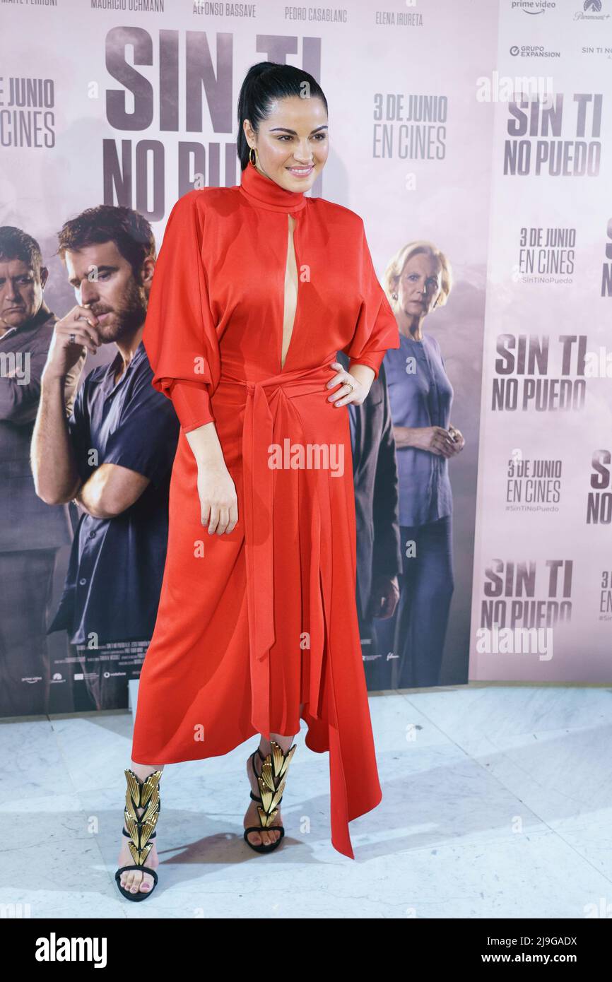 Madrid, Spain. 23rd May, 2022. Mexican actress Maite Perroni attends the photocall of the movie 'Without You I Can't' (Sin Ti No Puedo) at the Paz cinema in Madrid. (Photo by Atilano Garcia/SOPA Images/Sipa USA) Credit: Sipa USA/Alamy Live News Stock Photo