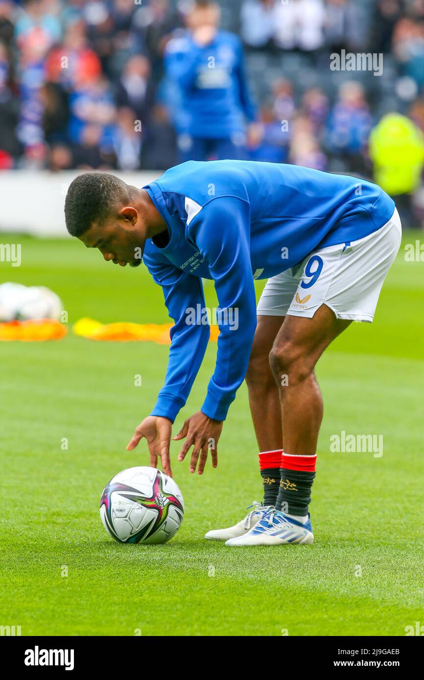 AMAD DIALLO, playing for Rangers Football Club, at a training session before the Scottish Cup play off at Hampden Park, Glasgow, Scotland Stock Photo