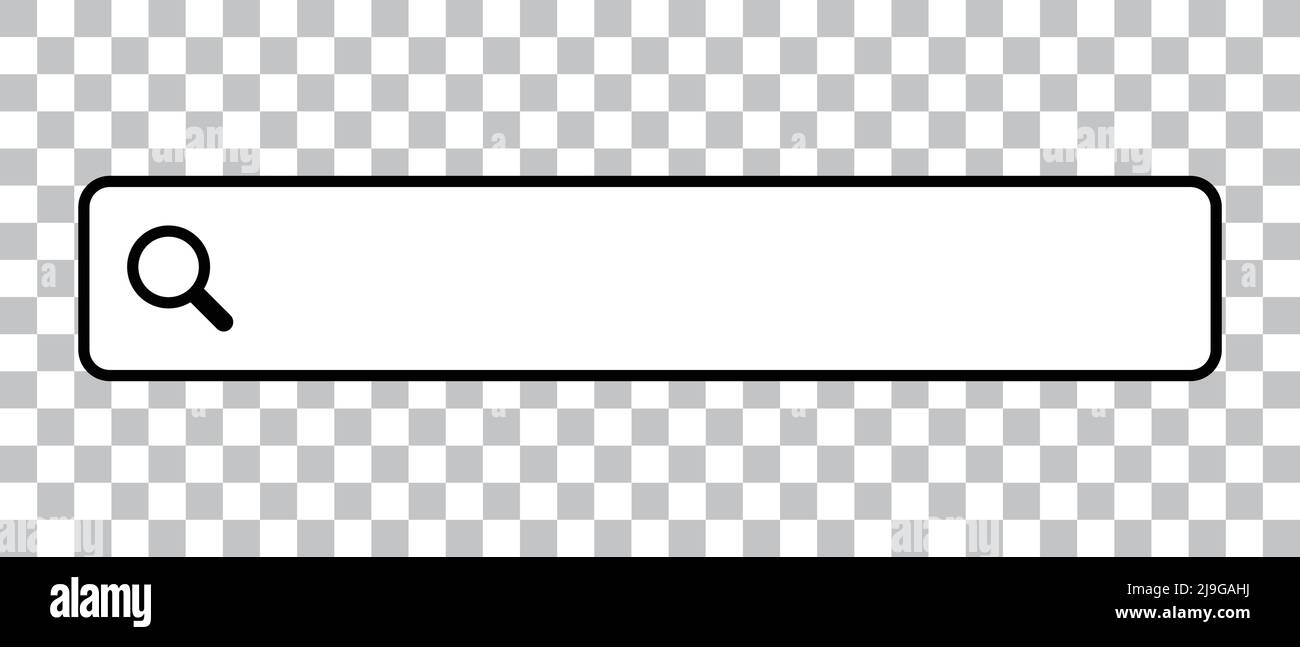 A search box with a simple magnifying glass. Vector with transparent background. Editable vector