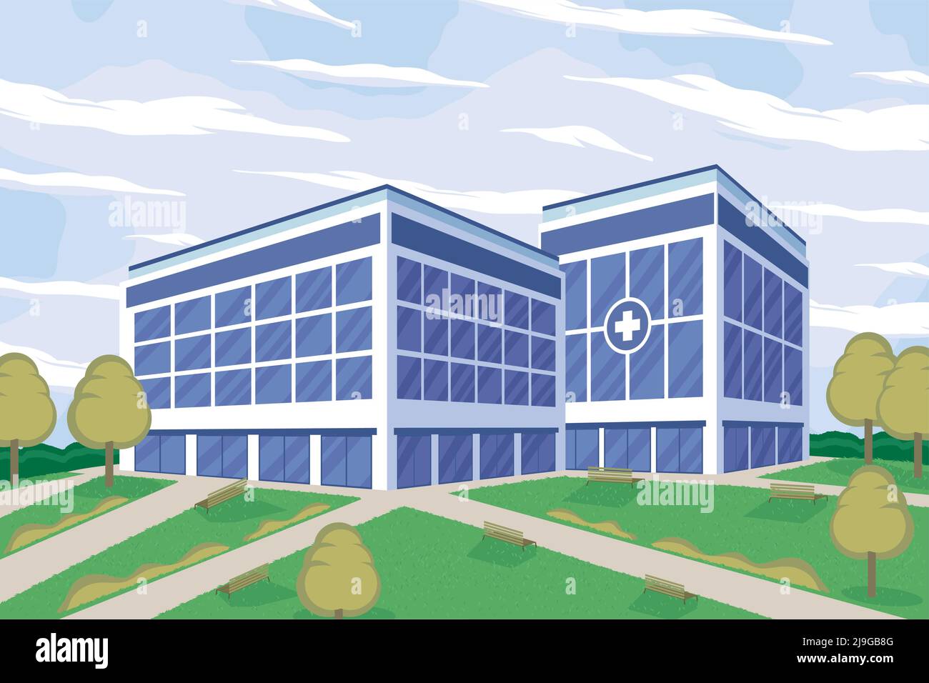 hospital building urban scene icon Stock Vector Image & Art - Alamy