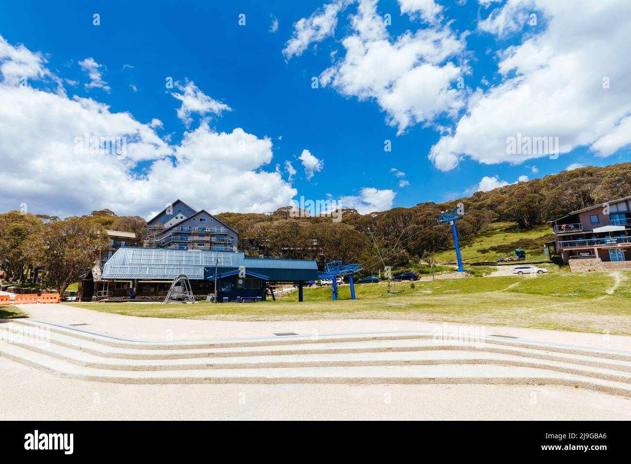Falls Creek Village in Summer in Australia Stock Photo Alamy