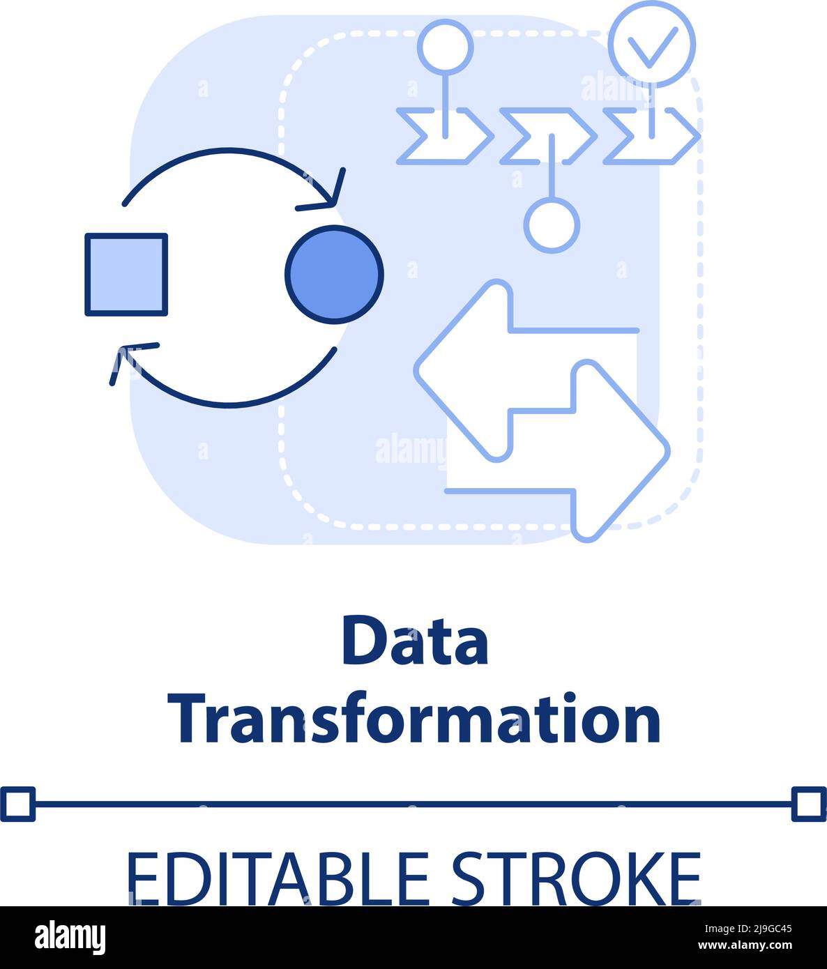 Data transformation light blue concept icon Stock Vector Image & Art ...