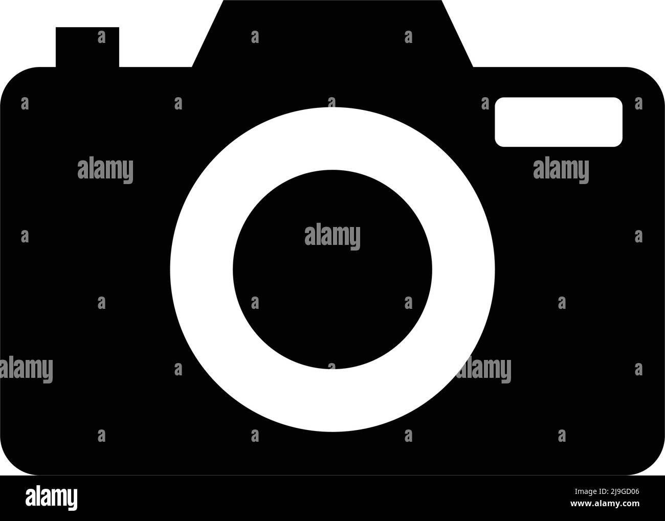 Compact camera icon. A simple vector with a transparent background. Editable vector. Stock Vector