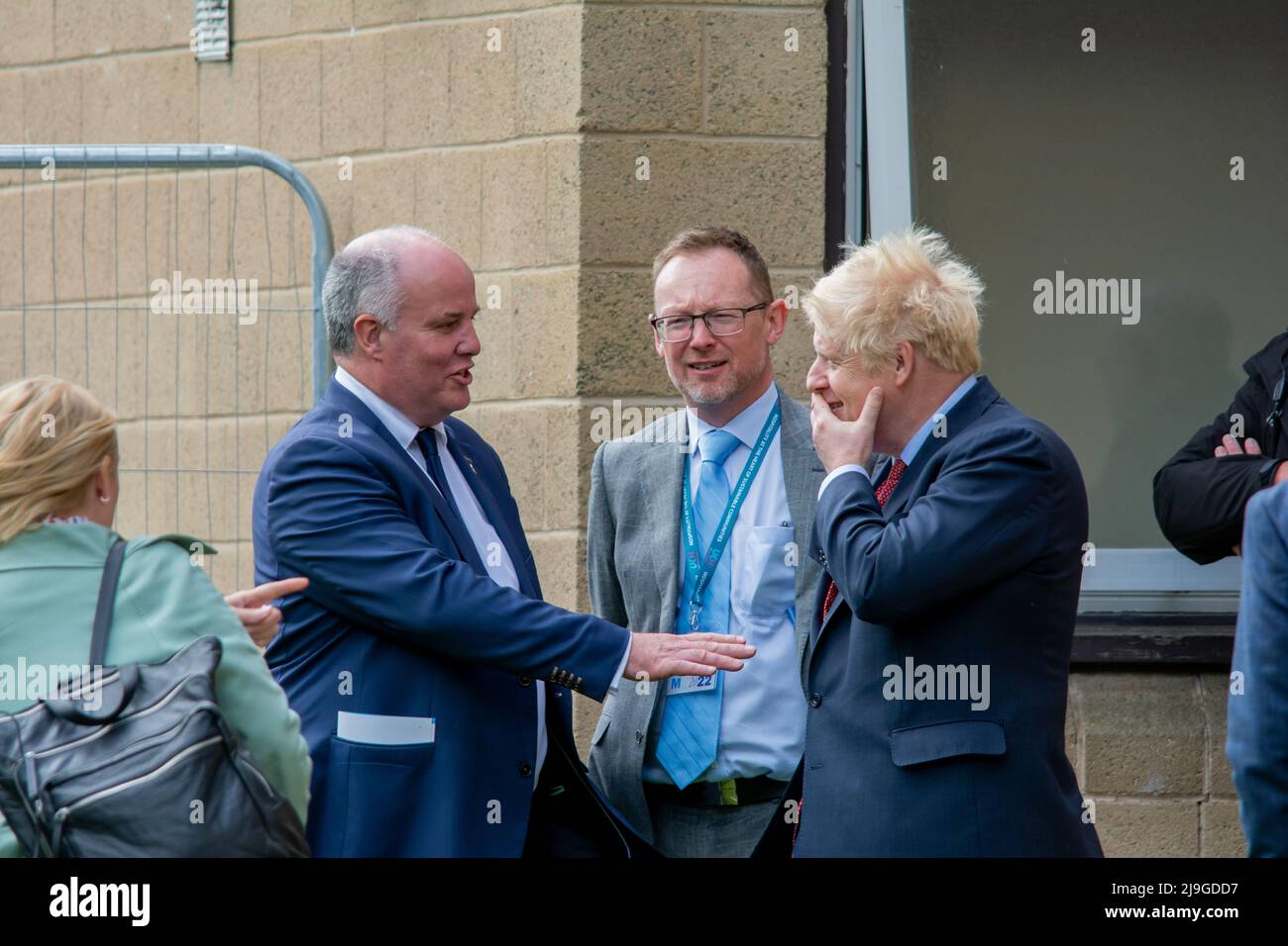Boris Johnson Visits Newtown Mid Wales for Welsh conservative party conference. Stock Photo