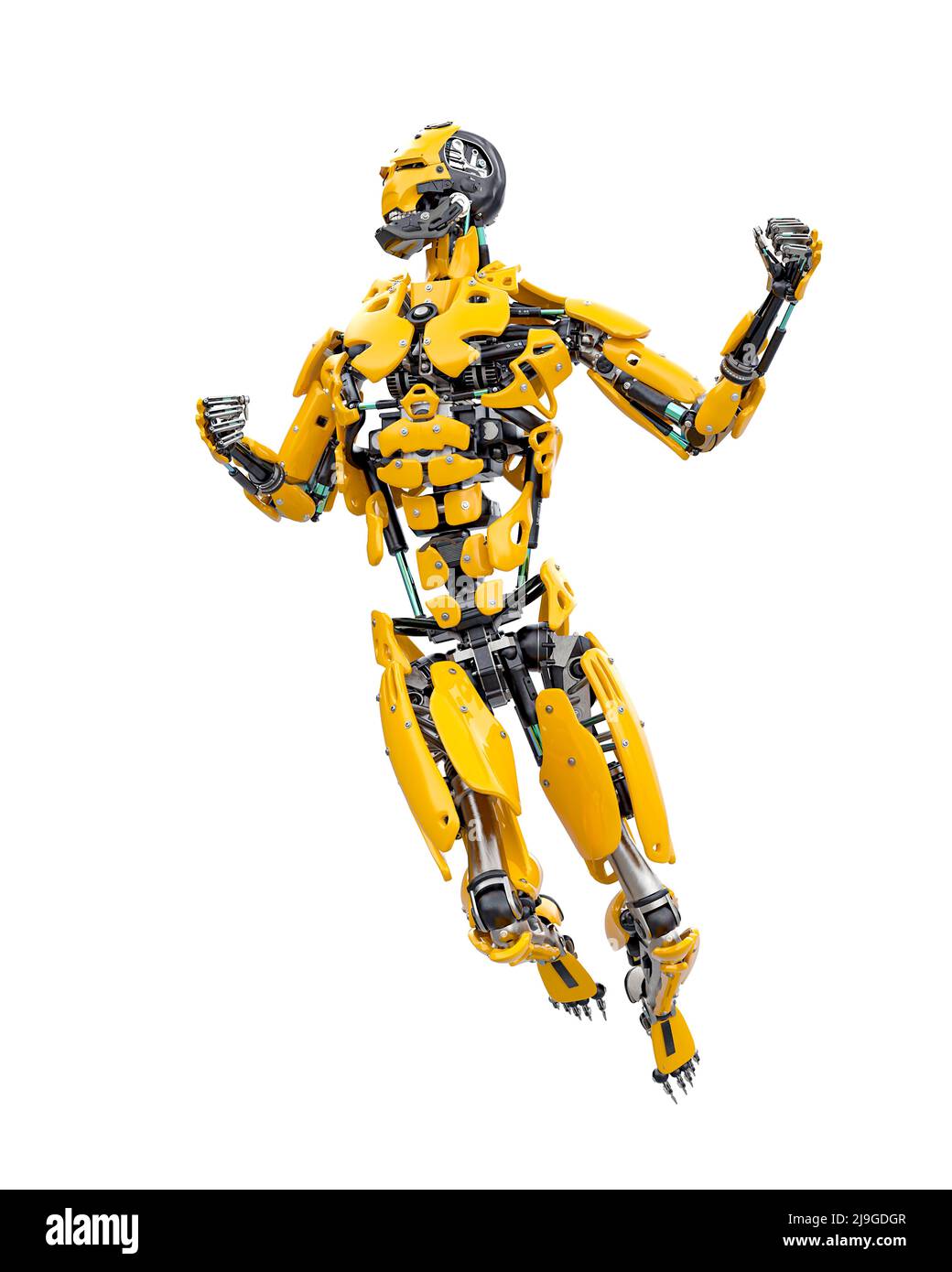 master cyber robot is doing a comic pose, 3d illustration Stock Photo -  Alamy