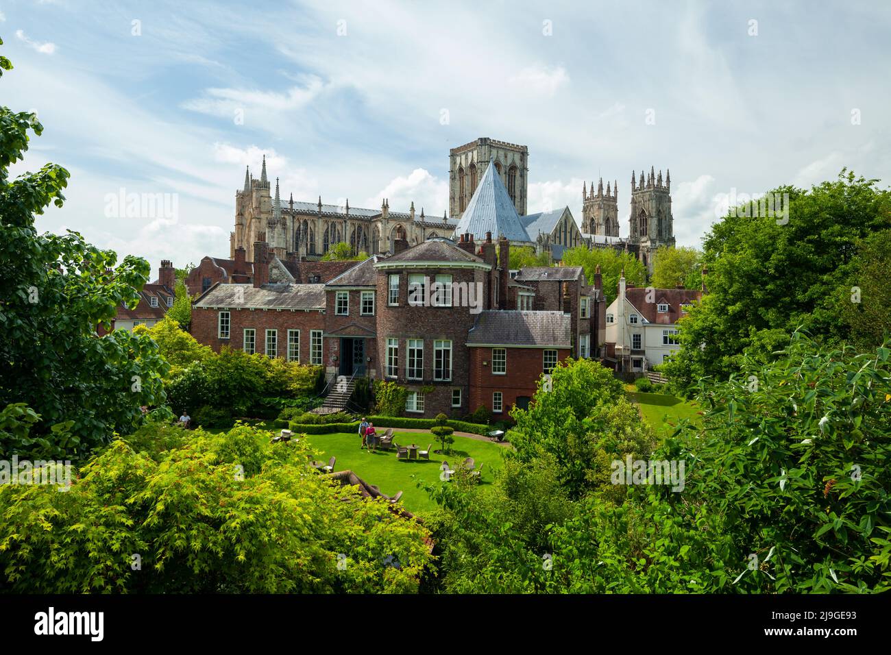 Spring at York Minster, North Yorkshire, England. Stock Photo