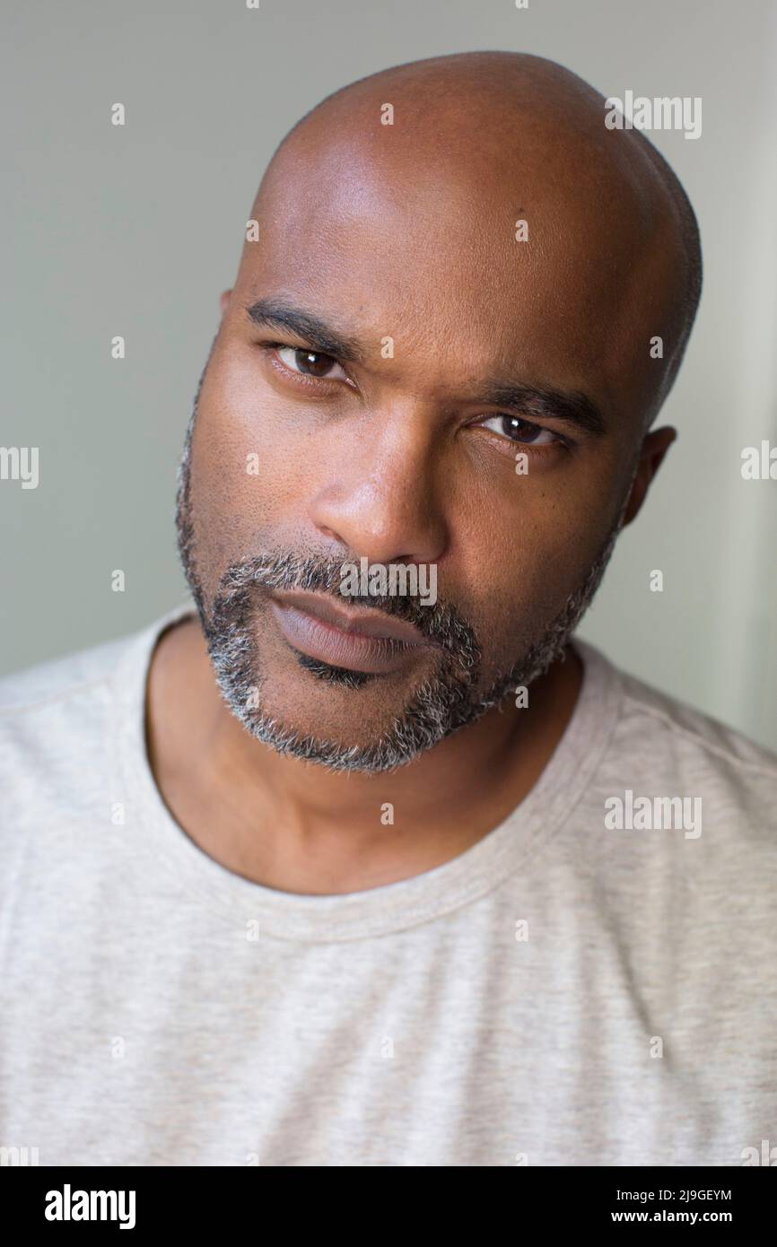 Close-up of thoughtful man Stock Photo