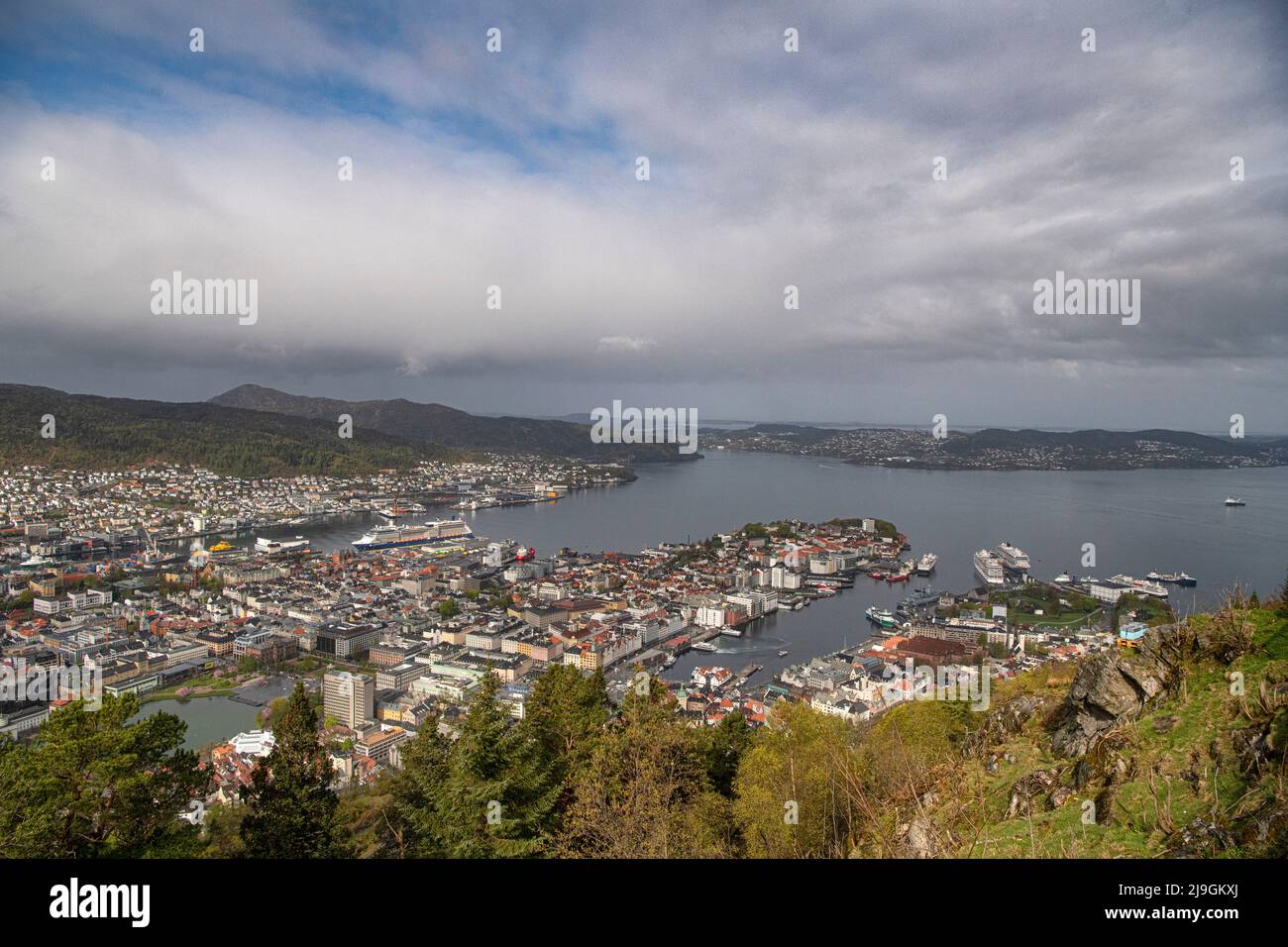 Bergen is the Gateway to the Fjords of Norway. As a UNESCO World Heritage City and a European City of Culture, Bergen is a fascinating historical city Stock Photo