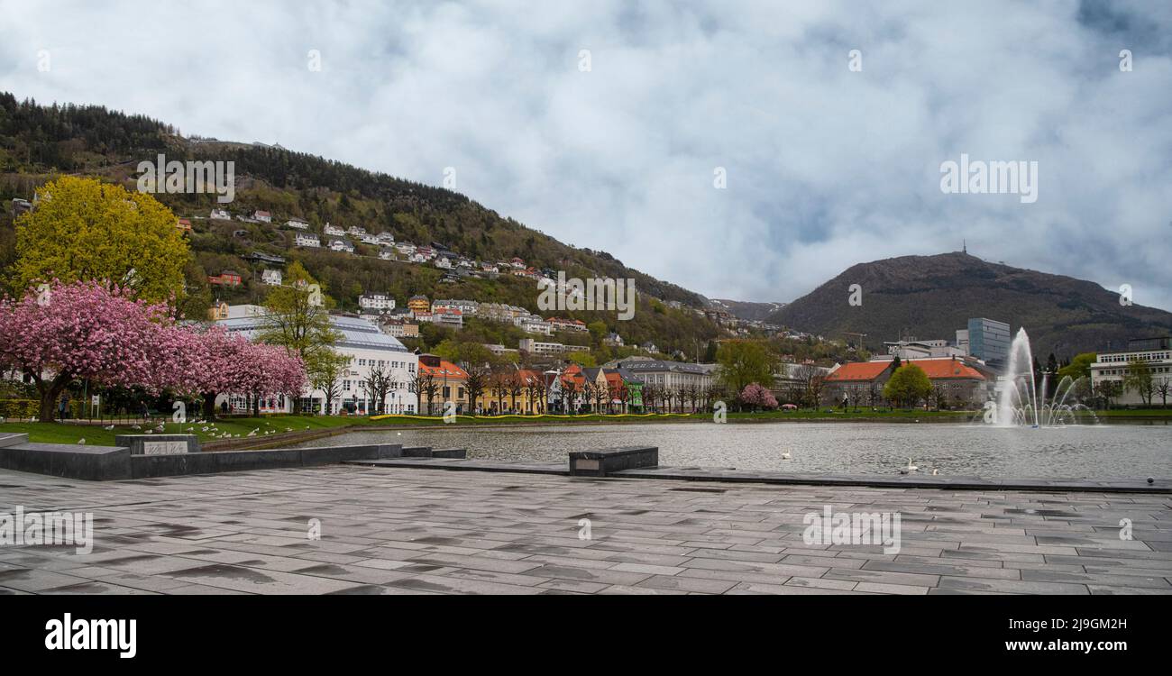 Bergen is the Gateway to the Fjords of Norway. As a UNESCO World Heritage City and a European City of Culture, Bergen is a fascinating historical city Stock Photo