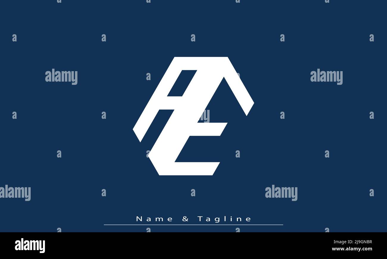 Alphabet letters Initials Monogram logo AE , EA Stock Vector