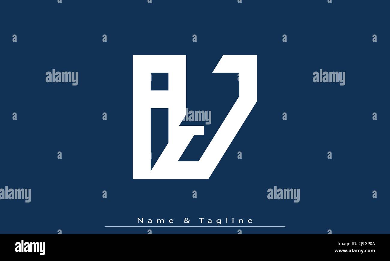 Alphabet letters Initials Monogram logo AJ , JA Stock Vector