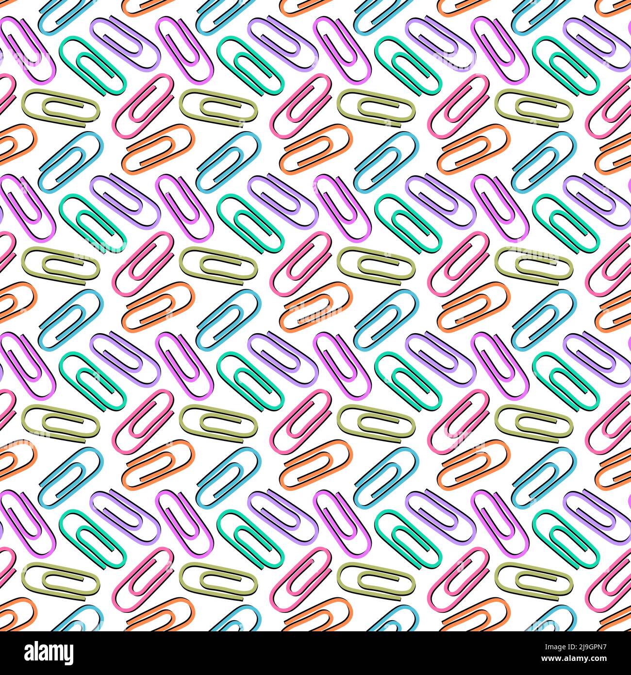 File Clip Pattern School seamless paper clip pattern for fabrics and packaging and linens ...