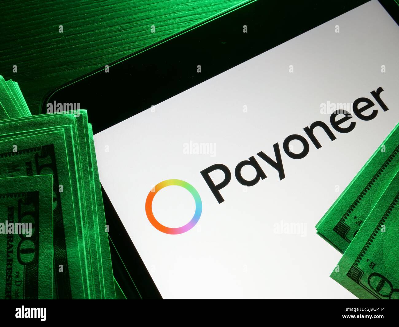 KYIV, UKRAINE - May 4, 2022. Payoneer global payment service logo. Stock Photo
