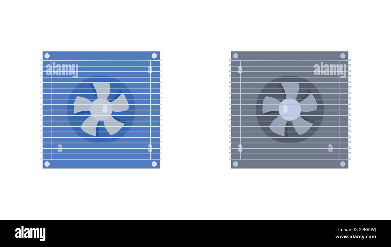 Electric fan or ventilation vector illustration on white background. Stock Vector