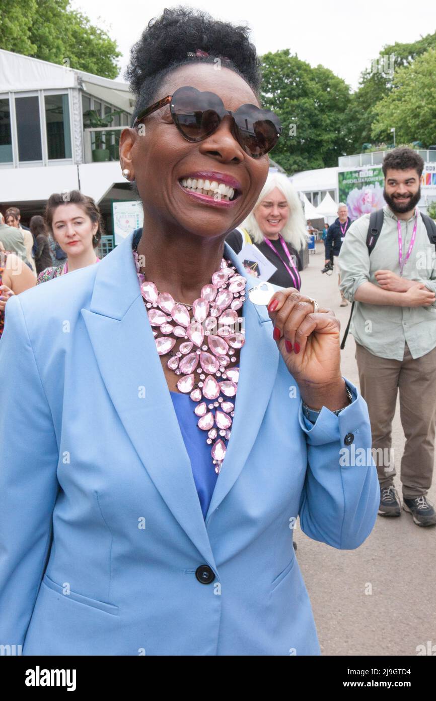 London, UK, 23 May 2022: Outgoing RHS ambassador Floella Benjamin. Anna Watson/Alamy Live News Stock Photo