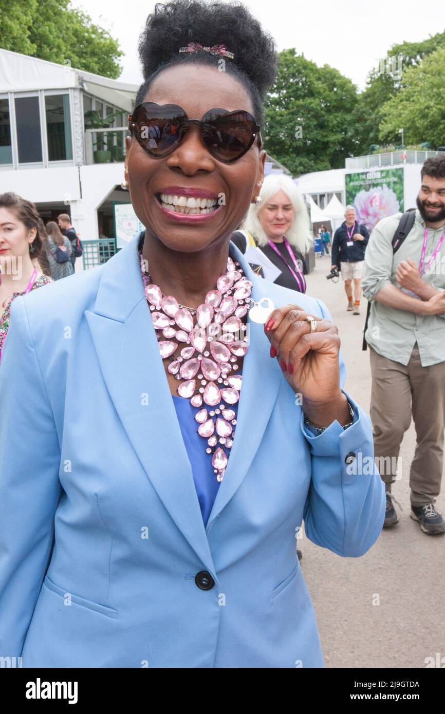 London, UK, 23 May 2022: Outgoing RHS ambassador Floella Benjamin. Anna Watson/Alamy Live News Stock Photo