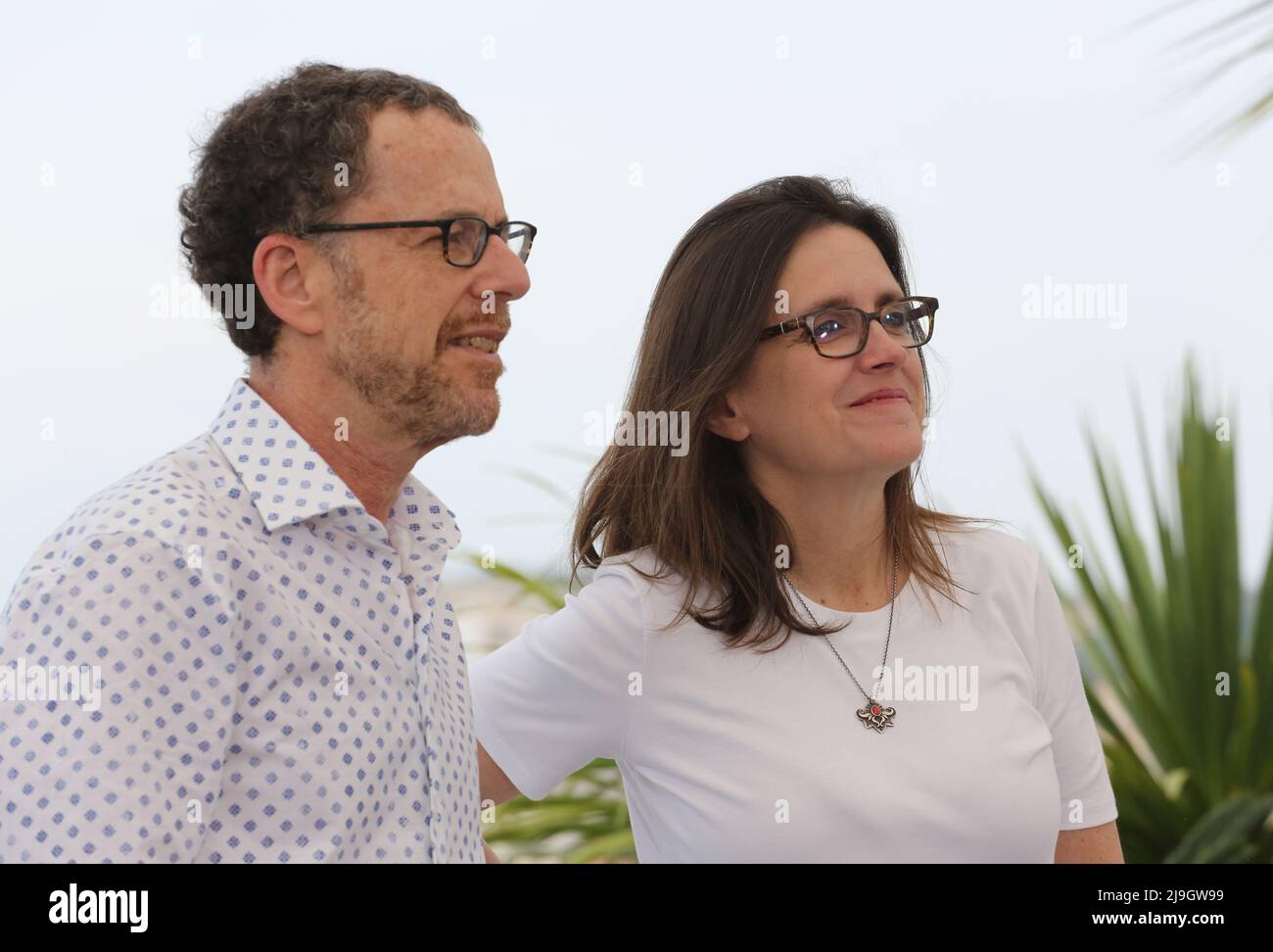 Cannes, France. 23rd May, 2022. Director Ethan Coen and Tricia Cooke at ...