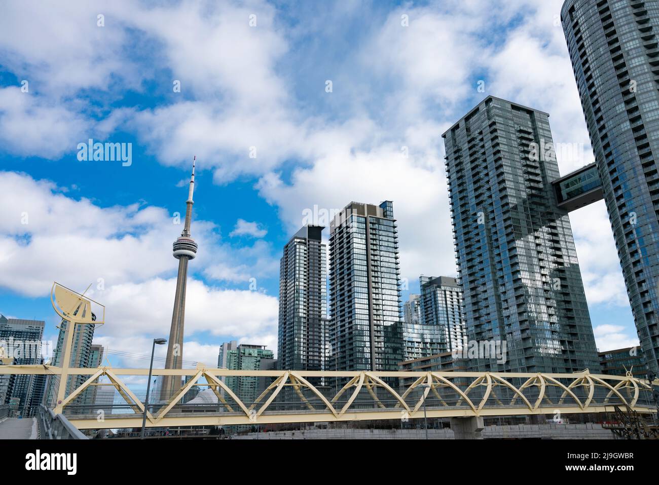 TORONTO, ONTARIO CANADA - AUGUST 23, 2021: Toronto's CityPlace condominiums near Lake Ontario  Stock Photo