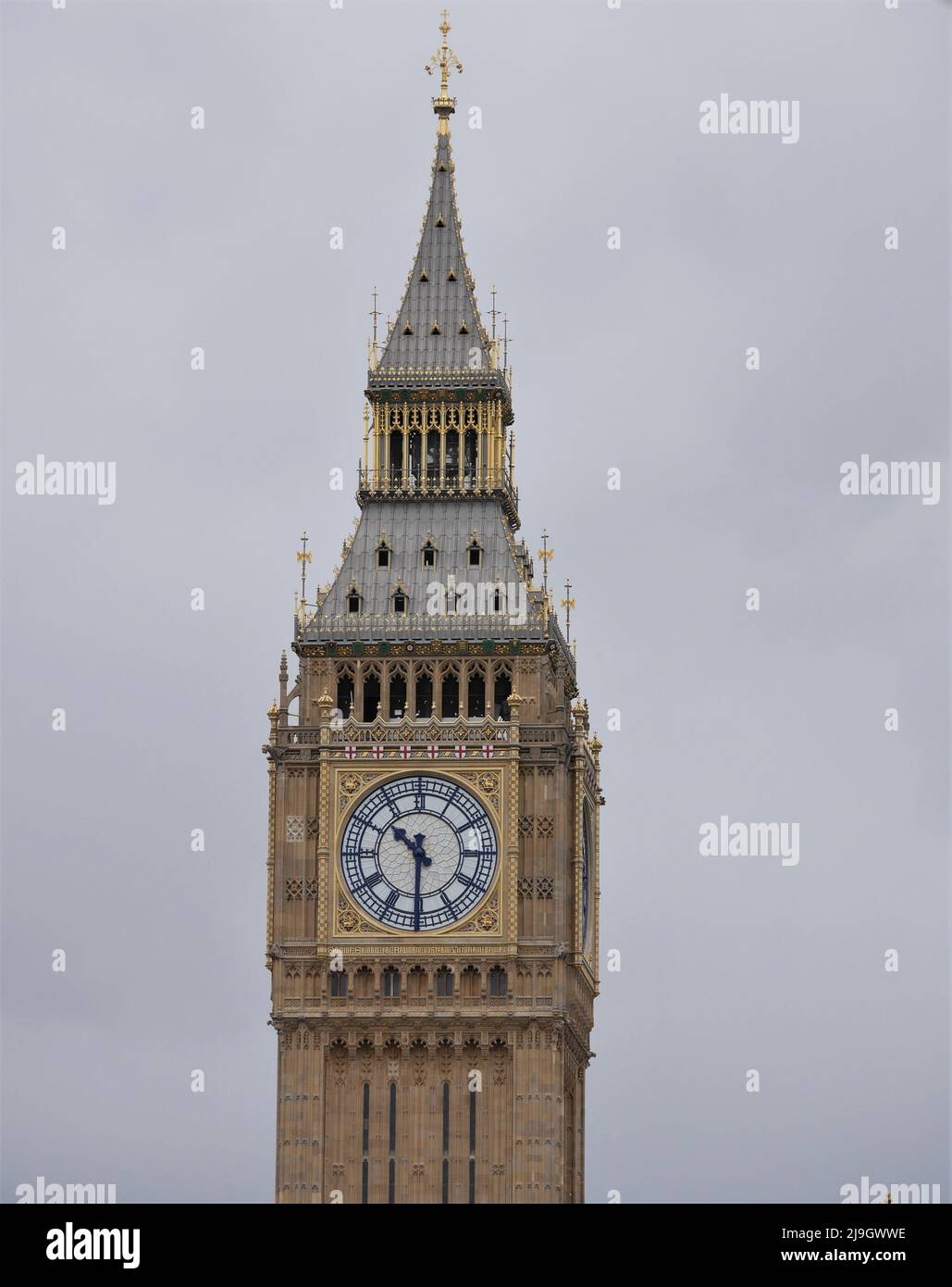 Big Ben clock face Stock Photo