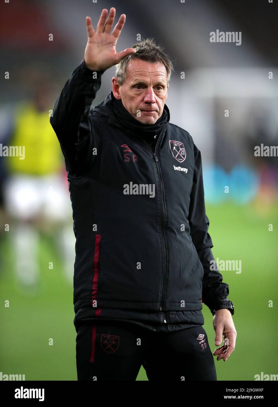 File photo dated 05-04-2021 of Stuart Pearce. West Ham have announced the departure of first-team coach Stuart Pearce. Pearce returned to the London club to work alongside manager David Moyes in August 2020 having had a previous spell in the role during the 2017-18 season. Issue date: Monday April 5, 2021. Issue date: Monday May 23, 2022. Stock Photo