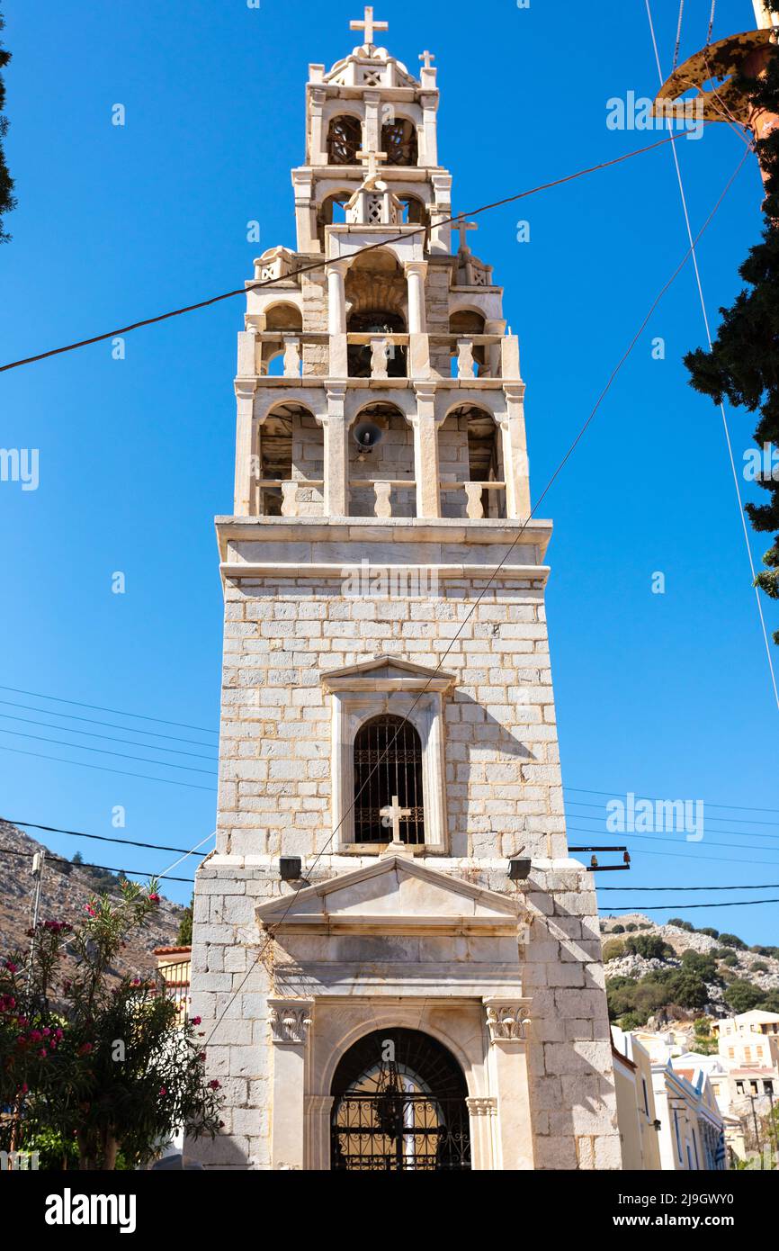 Church of St. John on the island of Symi in Greece Stock Photo