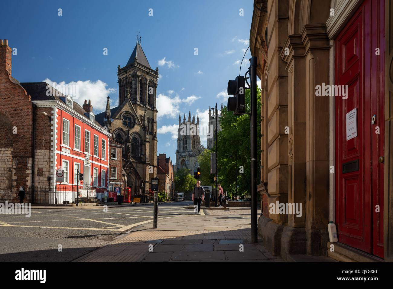 Spring morning in the City of York, England. Stock Photo