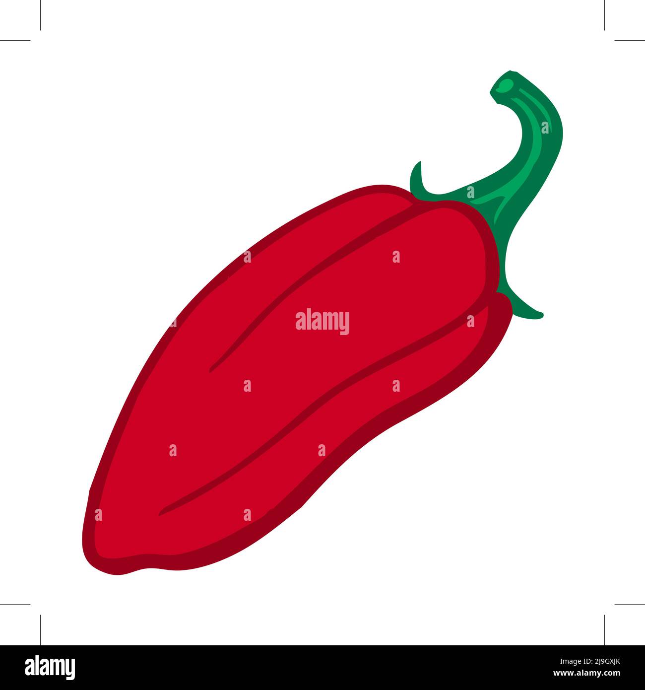 Pepper. Isolated object. Flat image Vector illustration Stock Vector