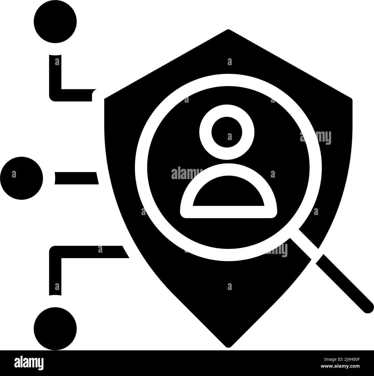 Access control black glyph icon Stock Vector Image & Art - Alamy