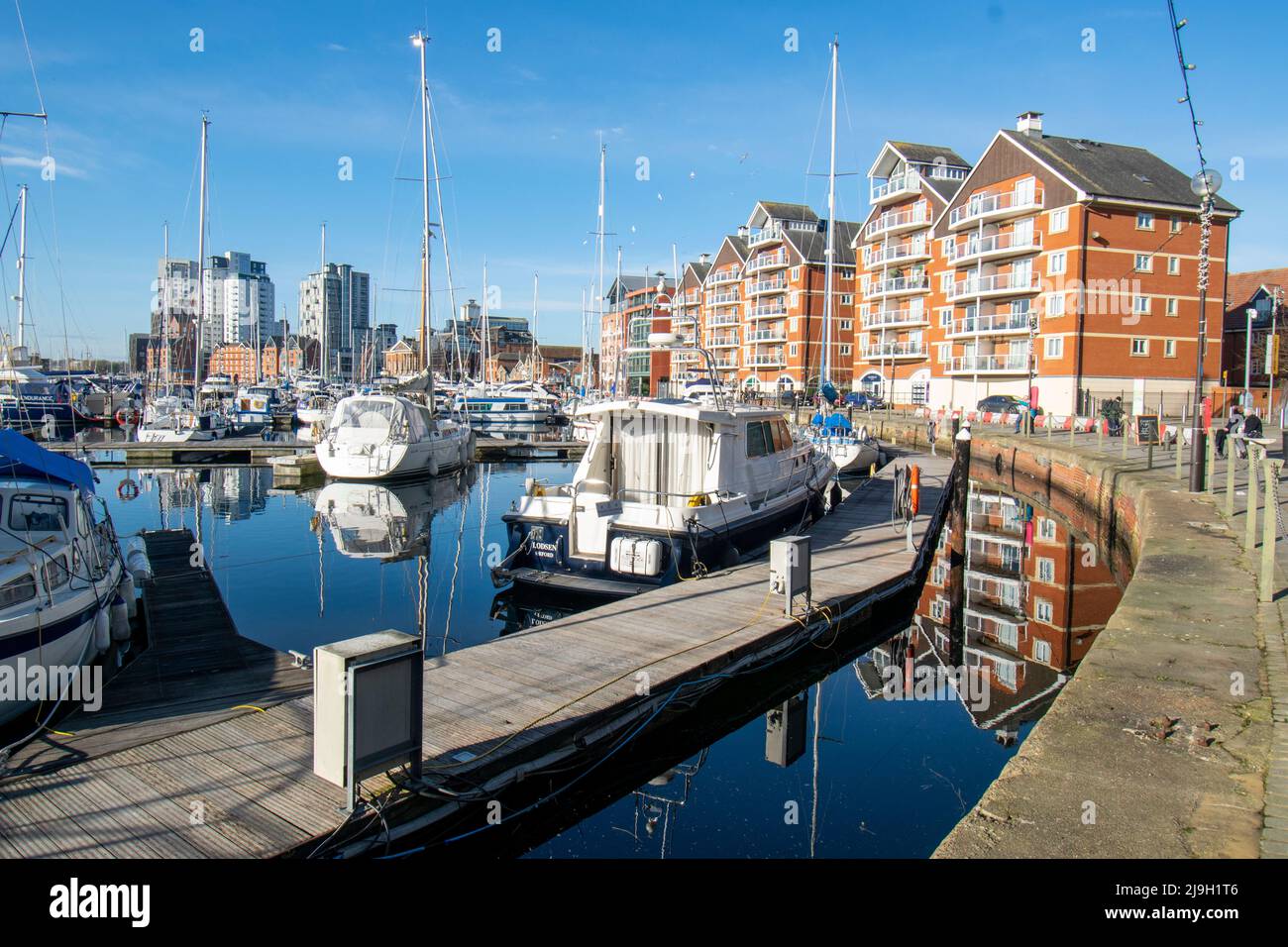 Ipswich Marina, Suffolk, UK Stock Photo