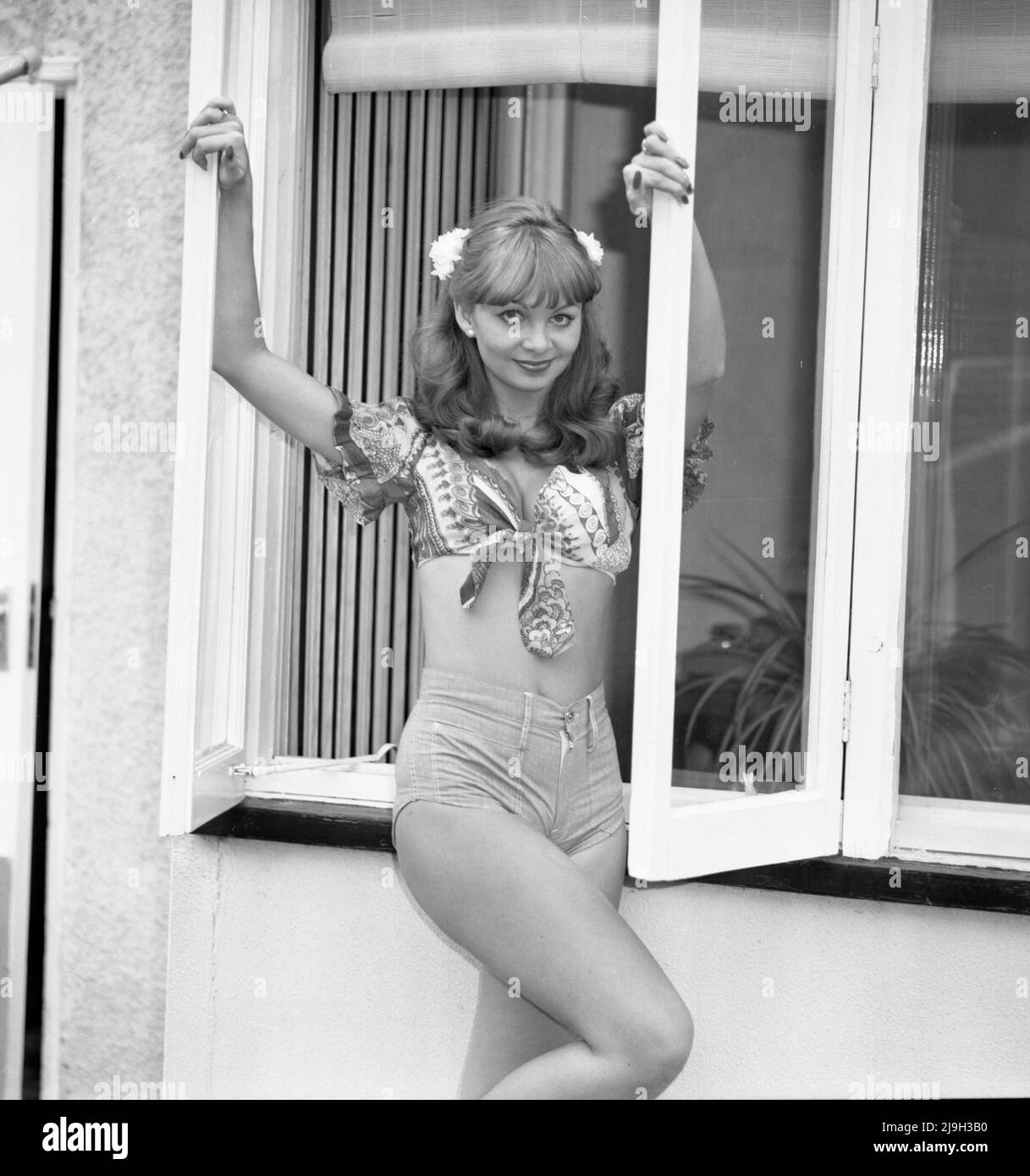 playbirds London, UK. LIBRARY. Suzy Mandel in a model shoot to promote the film  Playbirds in circa 1978. The film was released in that year.  Ref:LMK11-SLIB230522-001. PIP-Landmark Media Stock Photo - Alamy