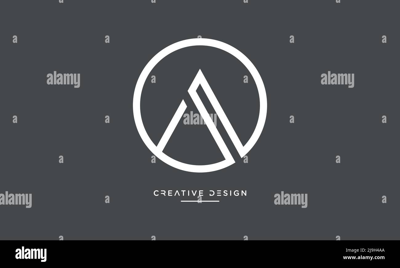 Alphabet Letters OA, AO Abstract Logo Monogram Stock Vector