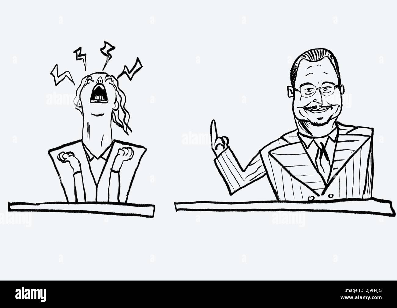 Depp vs Heard cartoon Stock Photo Alamy