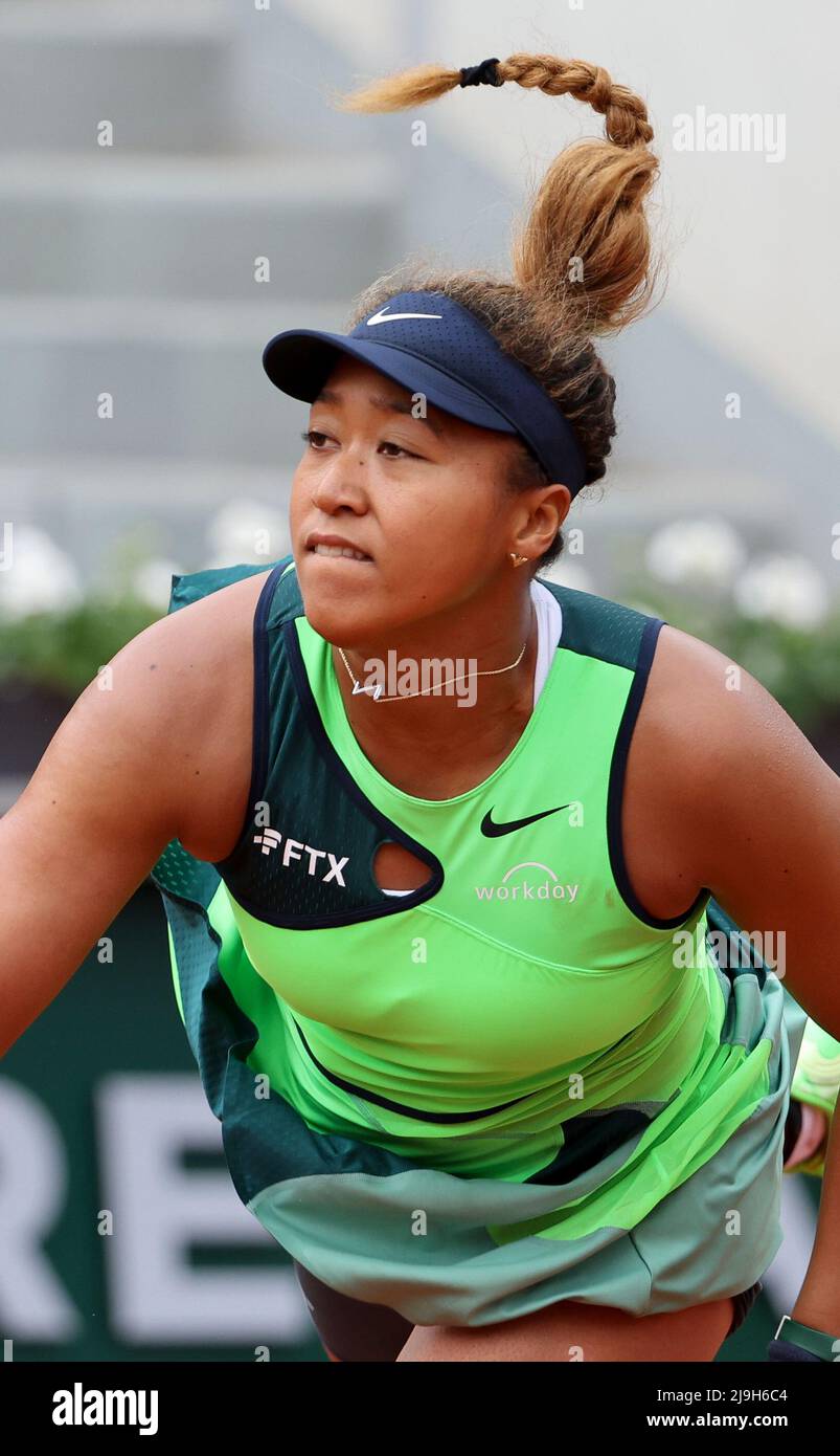 Naomi Osaka of Japan during day 2 of the French Open 2022, a tennis